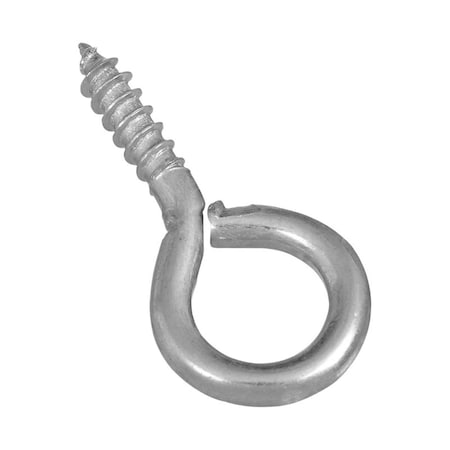 No. 10 1.37 In. Zinc-Plated Steel Screw Eye, 8PK